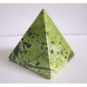 Serpentine Stone Carved As Large Pyramid Crystal Healing