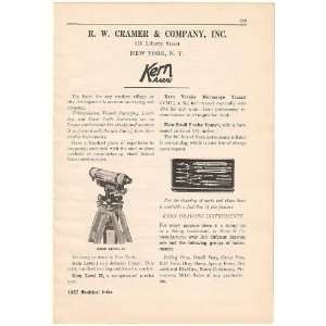  1927 R.W. Cramer Kern Level II Drawing Instruments Print Ad 