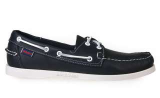 Sebago Mens Boat Shoes B72639 Docksides Blue Nite Leather  