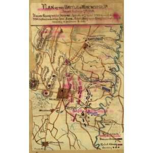 Civil War Map Plan of the Battle of Winchester, Va. Fought September 