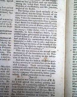LORD CORNWALLIS George Washington 1781 Rev. War Magazine  