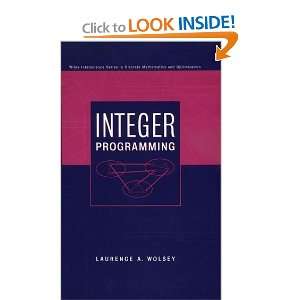  Integer Programming [Hardcover] Laurence A. Wolsey Books