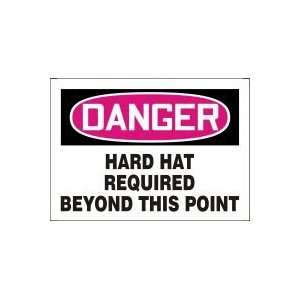  7X10 DANGER HARD HAT REQUIR 7X10 Sign