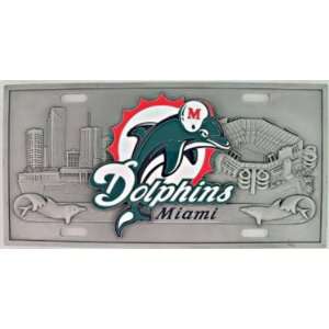  Miami Dolphins 3D License Plate