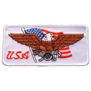  USA American Flag with Eagle Patch Brown & White 3 Patio 