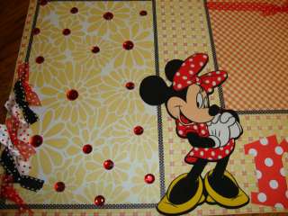 Disney Minnie Mouse Premade scrapbook pages 12 x 12 by PM  