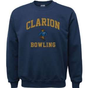  Clarion Golden Eagles Navy Youth Bowling Arch Crewneck 