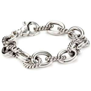 Zina Sterling Silver Twist Link Bracelet, 7 Jewelry