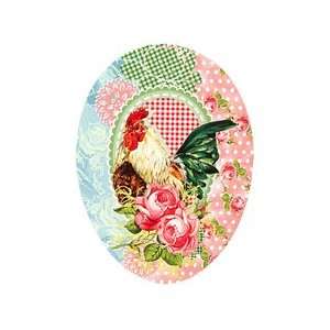   Mache Gingham Rooster Easter Container ~ Germany