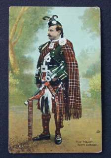 1910s Pipe Major Scots Guards Scotland UK Postcard  