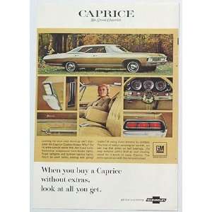  1967 Chevy Caprice Custom Sedan Print Ad (837)
