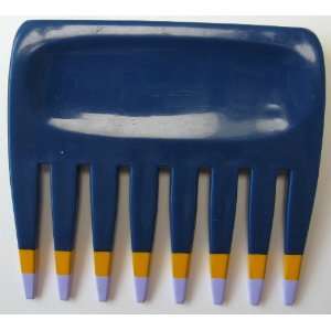  Navy Blue Long Tooth Wide Tooth Hair Comb with Yellow and 