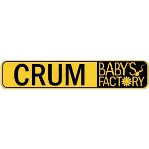   CRUM BABY FACTORY  STREET SIGN