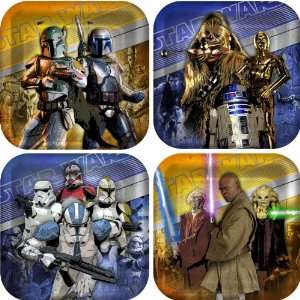 Lets Party By Hallmark Star Wars Generations 3D Square Dessert Plates