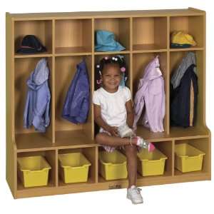  CE 5 Section Coat Locker w/ Bench