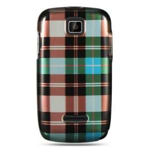  Blue Check Protector Case for Motorola Theory WX430 Cell 