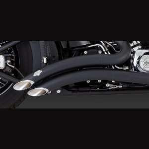   46059 BIG RADIUS 2 INTO 2, BLACK for 2012 Harley Softail Automotive