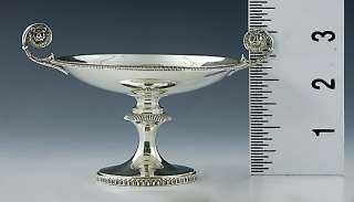 FINE CRICHTON STERLING SILVER LIONS’ HEAD PEDESTAL BOWL  