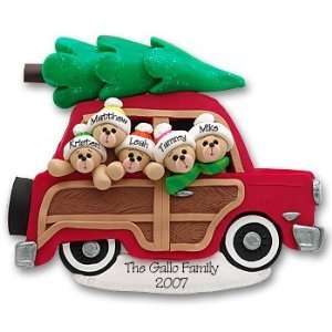  Personalized Family Ornament Belly Bear Family of 5 in 