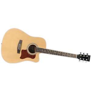   Full Size Cutaway Acoustic Guitar   Black/Spruce Musical Instruments
