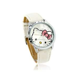  Cute Hello Kitty Dail Analog Wrist Girls Kids Watch White 