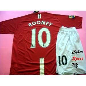  MANCHESTER United Soccer Jersey ROONEY Adult Size 