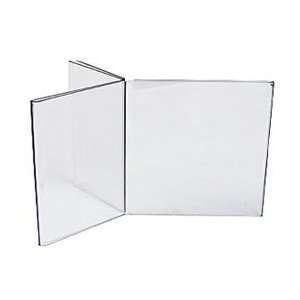  6 x 6 x 6 Three Wing Table Tent Card Holders   Gold 