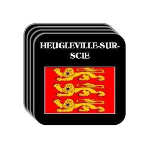  HEUGLEVILLE SUR SCIE Set of 4 Mini Mousepad Coasters 