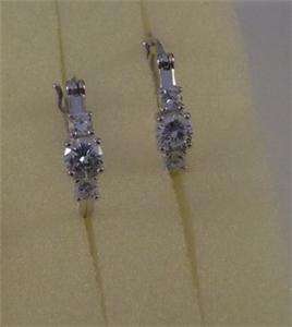 NEW Sterling silver Cubic Zirconia Small Hoop earrings  