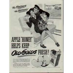     1944 OLD GOLD Cigarettes War Bond Ad, A3752. 