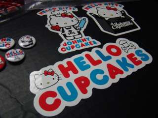 EXCLUSIVE JOHNNY CUPCAKES HELLO KITTY T SHIRT TOTE MUG PINS SIZE LARGE 