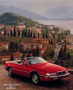 1990 CHRYSLER TC BY MASERATI ~ WITH COUPLE (RED) MAGNET  