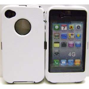  Body Armor for iphone 4 Defender Style Case(White/BLACK 