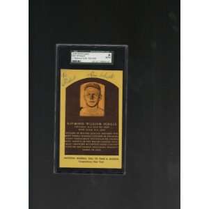  1984 Hall of Fame Plaque Ray Schalk signed JSA/SGC 