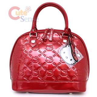 Sanrio Hello Kitty Embossed Hand Bag   Metallic Red Loungefly Bag 