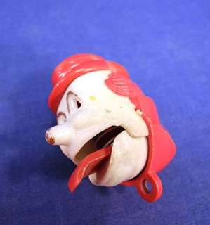 Vtg 1930s 1940s Toy Key Chain Fob Plastic Clown Lindex  