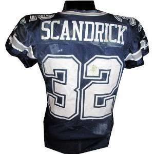 Orlando Scandrick #32 2008 Cowboys Game Used Navy Jersey 