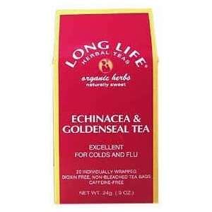  LONG LIFE TEAS, Echinacea & Goldenseal Tea   20 bags 