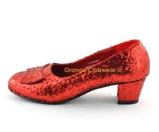 Girls Children Dorothy Red Heels Cute Shoes Flats Kids  