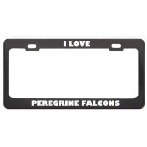  I Love Peregrine Falcons Animals Metal License Plate Frame 
