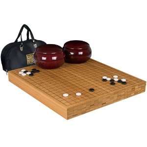    2 Solid Bamboo Go Reversible Board Yunzi Stones Toys & Games