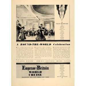  1931 Ad Empress of Britain World Cruise Ship Images 