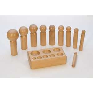 EuroTool Jumbo Wooden Dapping Set with 10 Punches for Jewelry, Metal 