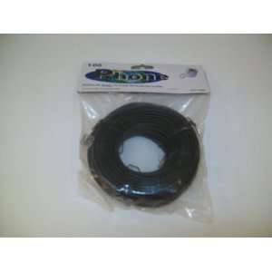   100 Ft Telephone Line Cord Modular Plug to Plug (Black) Electronics
