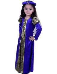 Childs Royal Blue Toddler 16th Century Princess Costume (2 4T)