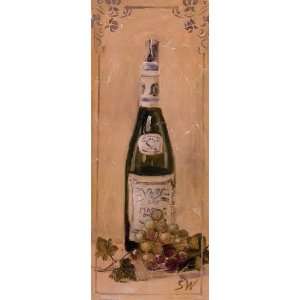 White Wine With Grapes   Poster by Shari White (8x20 