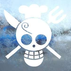  One Piece Sanji Flag White Decal Pirate Cartoon Anime 