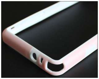 Pink White TPU Bumper Case Skin Cover Frame For Samsung Galaxy S 2 II 