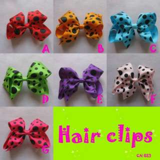 wholesale 50 pcs 4 New Girls Baby Toddle infant Hair Bow Clip hairpin 