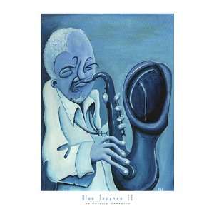 Patrick Daughton Blue Jazzman II 24x18 Poster Print 